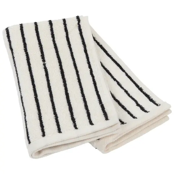 Dieter Knoll SADA RUČNÍKŮ PRO HOSTY, 30/50 cm, černá, ecru