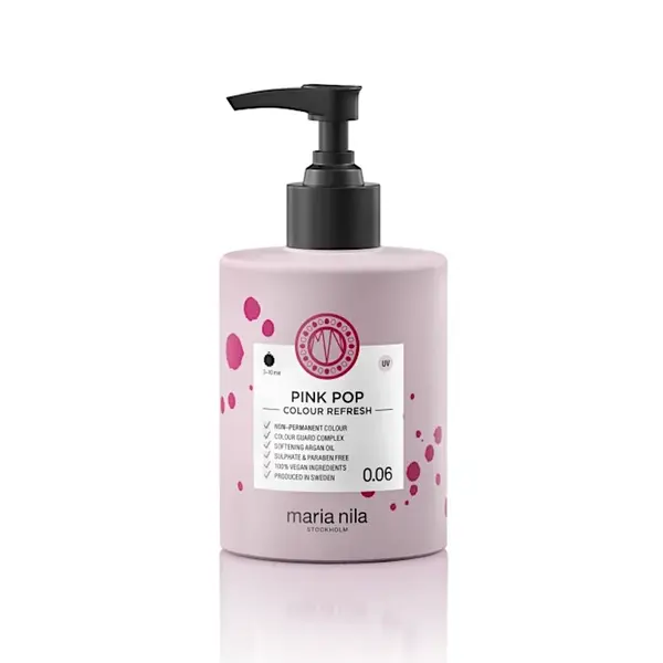 Maria Nila Jemná vyživující maska bez permanentních barevných pigmentů Pink (Colour Refresh Mask) 300 ml