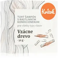 Kvitok Vzácné dřevo tuhý šampon pro tmavé vlasy 50 g