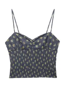 Pull&Bear Top 'PACIFIC'  námornícka modrá / žltá / zelená / staroružová