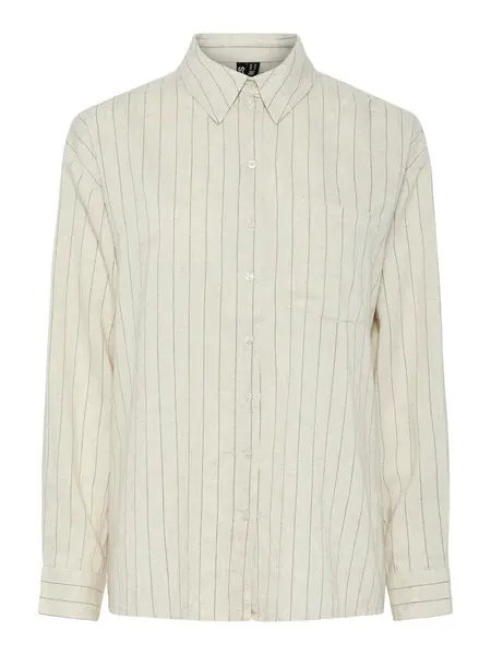 PIECES Blúzka 'PCPia'  nebielená / sivá