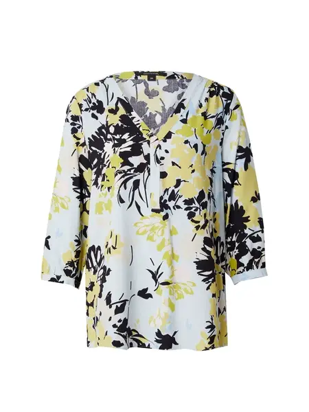 COMMA Blúzka  pastelovo modrá / horčicová / olivová / čierna