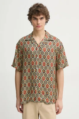 Košile Drôle de Monsieur La Chemise Ornements pánská, tmavomodrá barva, relaxed, F-SH198-VI015-NY