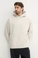 Bavlněná mikina adidas Originals Essential pánská, béžová barva, s kapucí, hladká, JD3299