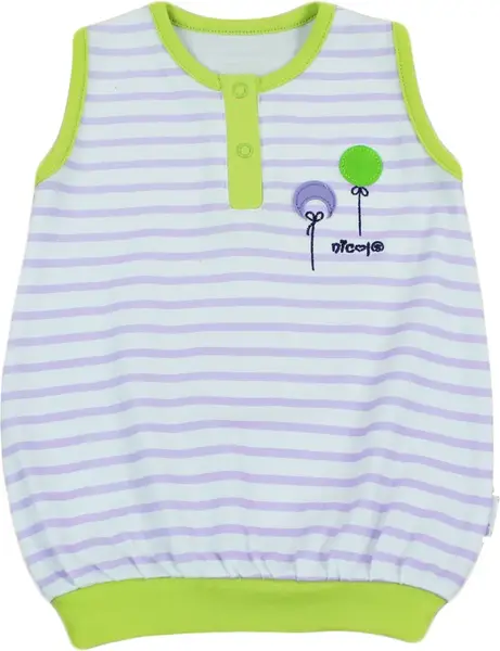 nicol Tunička kr.r. - BALONKY, fialové proužky, vel. 80