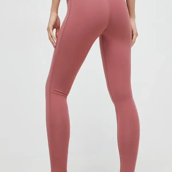 Tréninkové legíny Reebok Lux růžová barva, hladké