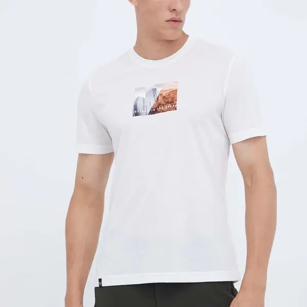 Sportovní triko Salewa Pure Design Dry béžová barva, s potiskem, 00-0000028811