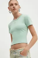 Tričko HUGO Delanor zelená barva, 50512000