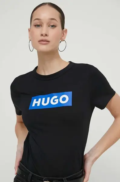 HUGO Blue  basic tričko dámské bavlněné Classic Tee_B