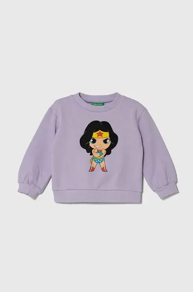 Dětská bavlněná mikina United Colors of Benetton x DC