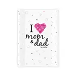 NELLYS Přebalovací podložka tvrdá,  I LOVE pink  50x70cm, MDF