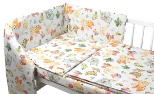 Baby Nellys Mantinel s povlečením Premium, 3D sada, Cute Animals - bílá, 120x90 cm