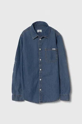 Dětská bavlněná košile Pepe Jeans PORTEZ JR tmavomodrá barva