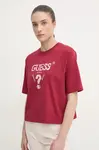 Bavlněné tričko Guess AURLIE červená barva, V4YI06 I3Z14