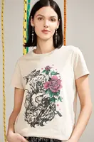 Bavlněné tričko Medicine béžová barva