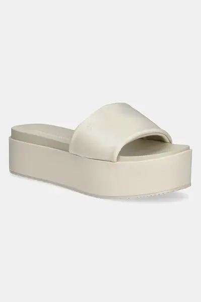 Pantofle Calvin Klein Jeans FLATFORM SANDAL SLIDE IN NYLON