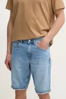 Džínové šortky Calvin Klein Jeans pánské, modrá barva, J30J327513