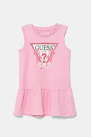 Dětské bavlněné šaty Guess růžová barva, mini, K4RK23 KA6W4
