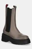 Kožené kotníkové boty Tommy Jeans TJW CHUNKY CHELSEA