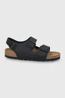 Kožené sandály Birkenstock Milano dámské, černá barva, 34193