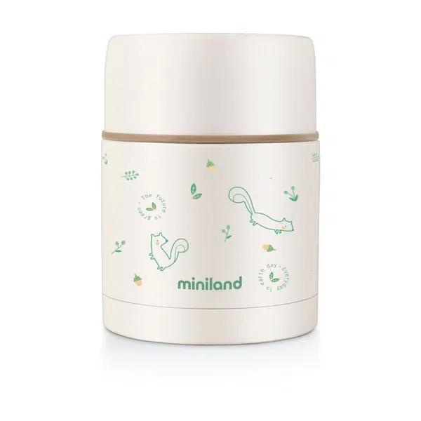 Miniland Termoska na jídlo Natur 600 ml veverka 1 ks