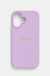 Obal na telefon Guess iPhone 16 6.1 fialová barva, GUHMP16SPSAHMCU