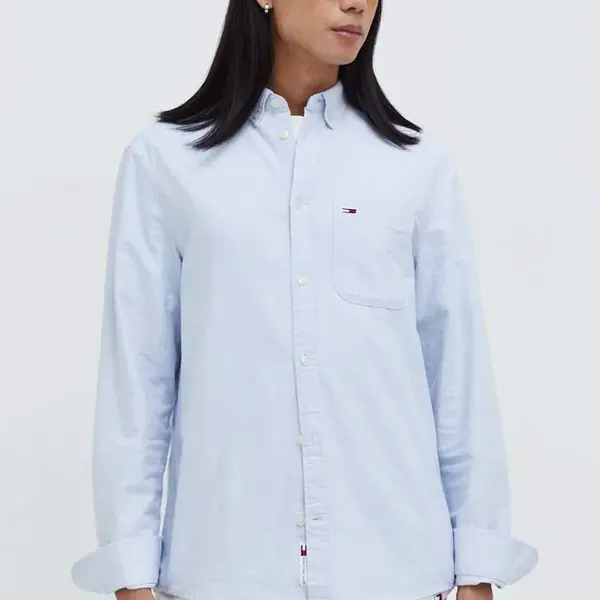 Košile Tommy Jeans regular, s límečkem button-down, DM0DM18335