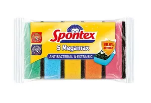 Spontex Megamax Antibacterial & Extra Big houbička 5 ks