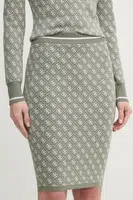 Sukně Guess LISE zelená barva, mini, pouzdrová, W4BD53 Z37K0