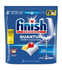 Finish Quantum All in 1 lemon sparkle kapsle do myčky 120 ks