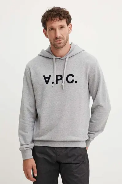 Bavlněná mikina A.P.C. hoodie standard grand vpc GOTS