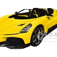 Bugatti Mistral Yellow with Carbon Accents 1/18 Diecast Model Car by Bburago