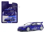Pandem Civic EG6 RHD (Right Hand Drive) Blue Metallic "Enigma Exclusive Edition" 1/64 Diecast Model Car by Pop Race