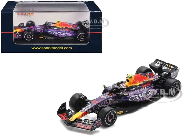 Red Bull Racing RB19 11 Sergio Perez "Oracle" 3rd Place Formula One F1 "Las Vegas GP" (2023) 1/64 Diecast Model Car by Spark