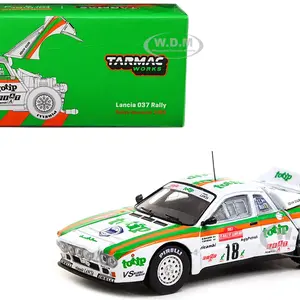 Lancia 037 Rally 18 Miki Biasion - Tiziano Siviero "Rallye Sanremo" (1983) "Hobby64" Series 1/64 Diecast Model Car by Tarmac Works