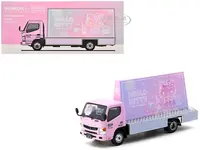 Mitsubishi Fuso Canter Mobile Ad Truck RHD (Right Hand Drive) "Hello Kitty" Pink with Graphics "Truck64" Series 1/64 Diecast Model Car by Tarmac Work