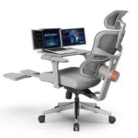 NEWTRAL NT002 Ergonomic Chair with Footrest + Detachable Workstation Desktop Gray