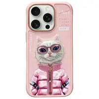 Zadní kryt NIMMY case COOL&CUTE 2.0 Cat pro Apple iPhone 16 Pro Max, růžová