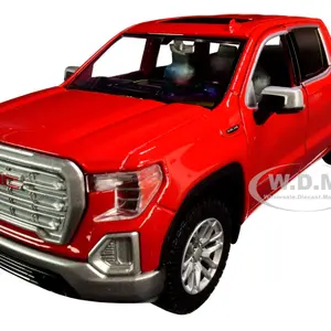 2019 GMC Sierra 1500 SLT Crew Cab Pickup Truck Red 1/24-1/27 Diecast Model Car by Motormax