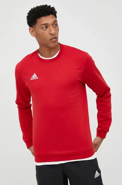 Mikina adidas Performance Entrada 22 pánská, červená barva, s aplikací, HB0577