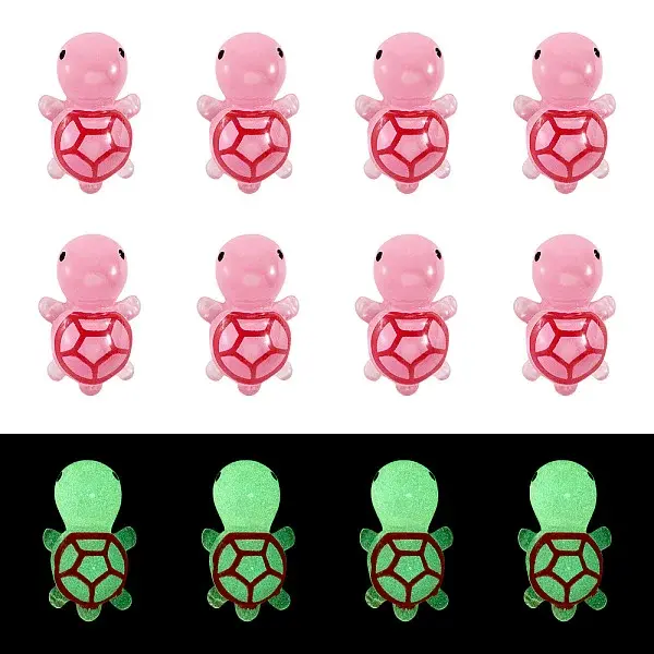 12Pcs Luminous Translucent Resin Sea Animal Cabochons