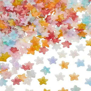 500Pcs Opaque Acrylic Bead Caps