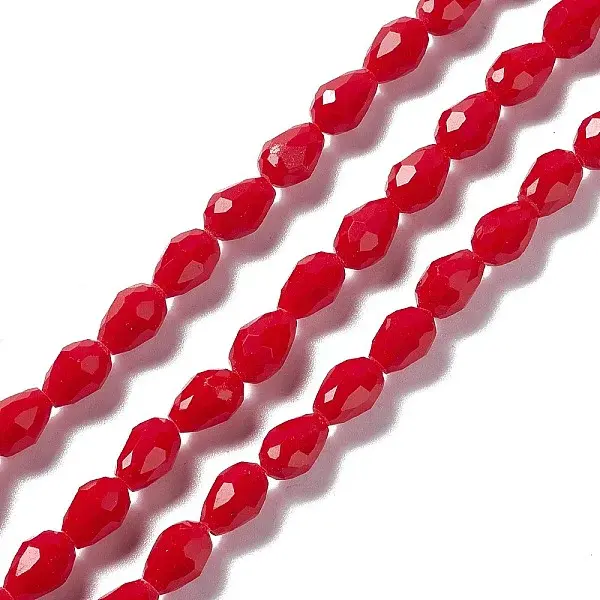 Faceted Glass Beads Strands