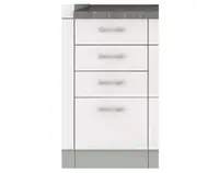 Dolní kuchyňská skříňka Bianka 40D, 40 cm, bílý lesk