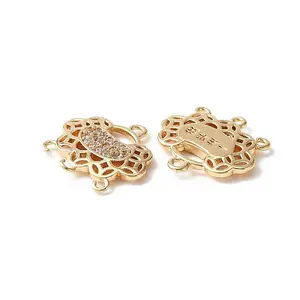 Brass Cubic Zirconia Chandelier Component Links
