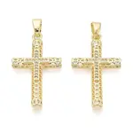 Religion Brass Micro Pave Clear Cubic Zirconia Pendants