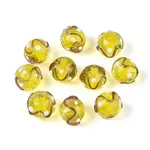 Handmade Gold Sand Lampwork Beads