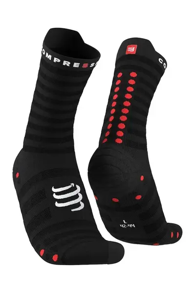 Ponožky Compressport Pro Racing Socks v4.0 Ultralight Run High - White/Alloy