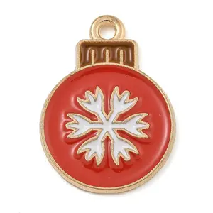 Christmas Theme Alloy Enamel Pendants