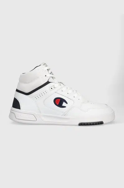Kožené tenisky Champion Mid Cut Shoe Z80 bílá barva